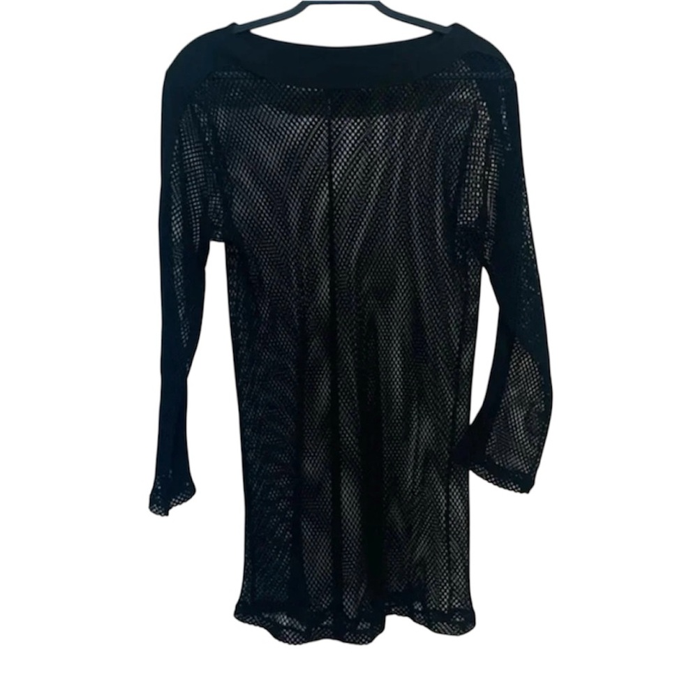 LA BLANCA by Rod Beattie Black Mesh Tunic Swim Coverup Size Large‎